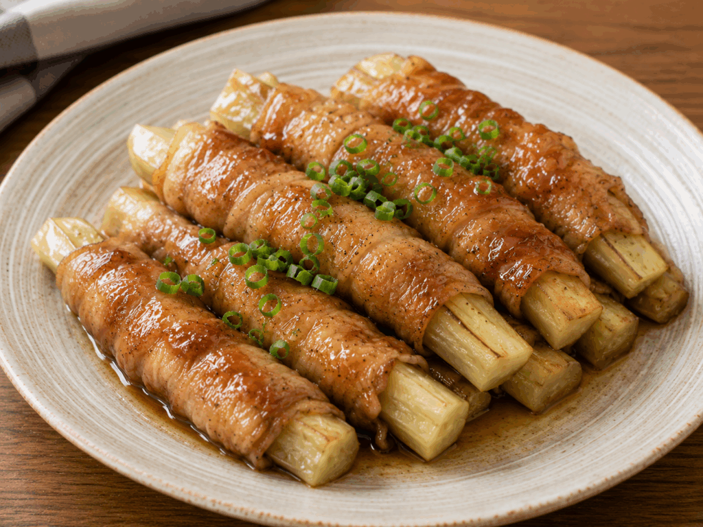 トロなすの豚肉巻き