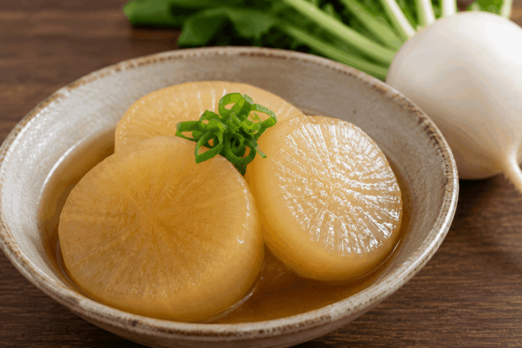 【だしが染み込む】聖護院大根の煮物